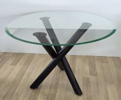 Göknar Yuvarlak Cam Toplantı  Masası