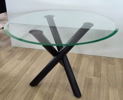 Göknar Yuvarlak Cam Toplantı  Masası