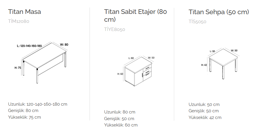 Titan Çalışma Masası Grubu