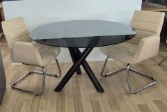 Göknar Yuvarlak Cam Toplantı Masası