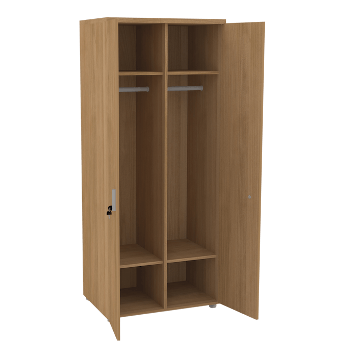 80x190’lık Ortadan Dikmeli Vestiyer Dolap (Derinlik 55 cm)
