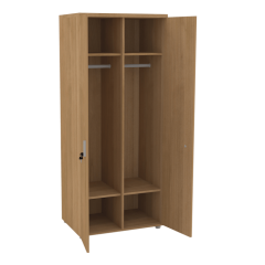 80x190’lık Ortadan Dikmeli Vestiyer Dolap (Derinlik 55 cm)