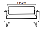 Soft İkili Kanepe Metal Ayaklı