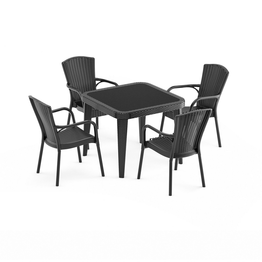 Dört kişilik İç Dış Mekan Masa Takım 90x90