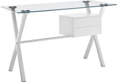 X Çekmeceli Cam Çalışma Masası