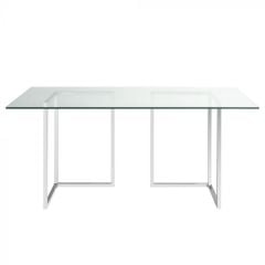 Luna Metal Ayaklı Cam Çalışma Masası