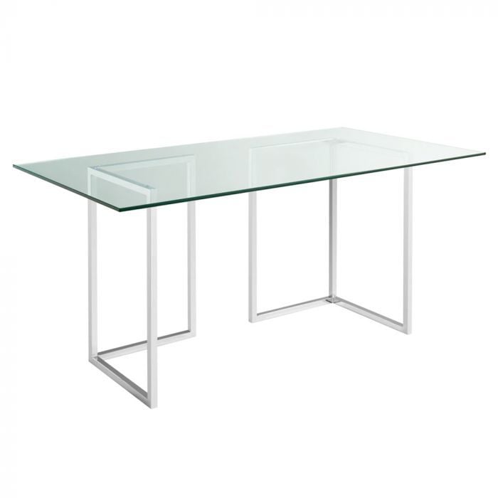 Luna Metal Ayaklı Cam Çalışma Masası