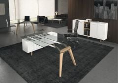 Penguen Cam Yönetici Masa Takımı