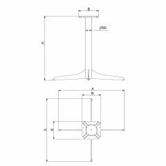 Şakrak Masa Ayağı Krom