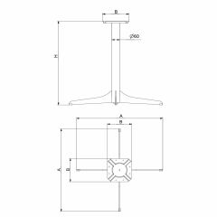 Şakrak Masa Ayağı Krom