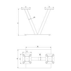Azelya Masa Ayağı Boyalı