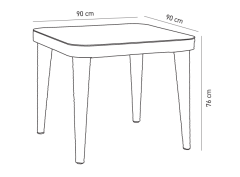 Osaka Dış Mekan Masası Kare 90x90