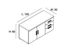 Titan 120 Çekmeceli Etejer