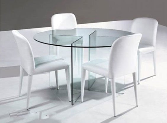 Yuvarlak Cam Masa Lazerli