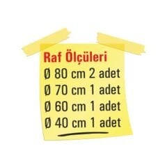 Üç Ayaklı Yuvarlak Cam Orta Stand