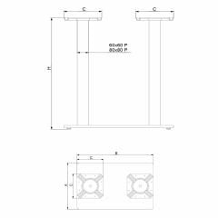 Begonvil Masa Ayağı Krom