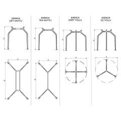 Karaca Tek Kayıtlı Masa Ayağı