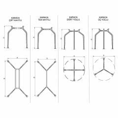 Karaca Masa Ayağı 3 Ayaklı