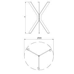 Yasemin Tekli Masa Ayağı Krom