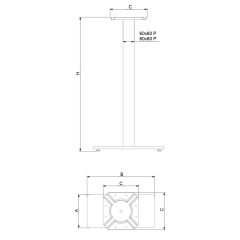 Kaktus Masa Ayağı Krom