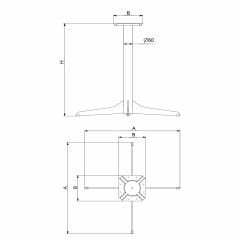 Şakrak Masa Ayağı Siyah
